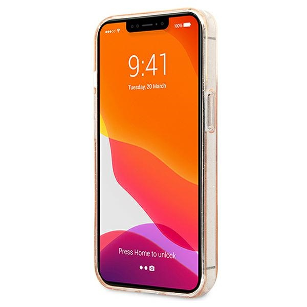 Cover KARL LAGERFELD Apple iPhone 13 Pro Glitter Karl's Head Gold Hardcase