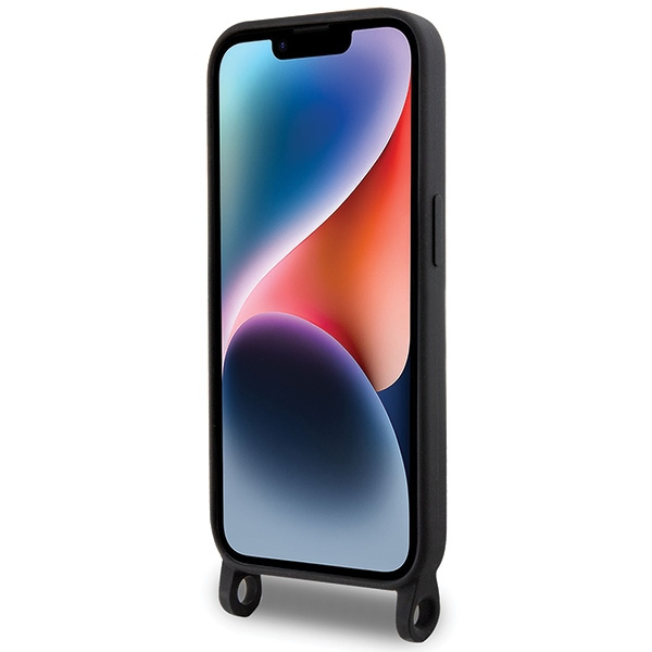 Hülle Karl Lagerfeld KLHCP15XSCBSKNK iPhone 15 Pro Max 6.7" hartcase schwarz/schwarz Crossbody Silikon Ikonik Case