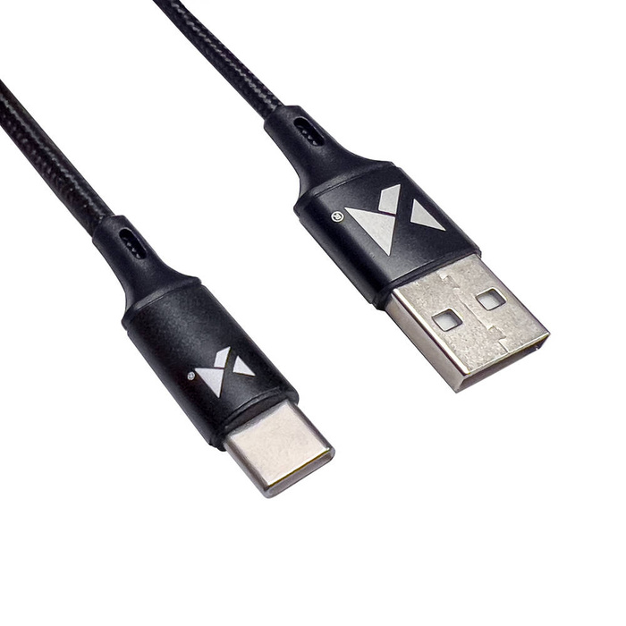 Wozinsky cable USB - USB Type C 2,4A 1m black(WUC-C1B)