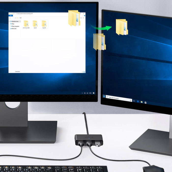 Ugreen spínací skříňka adaptéru USB 2 vstupy - 3 výstupy černá (CM409)