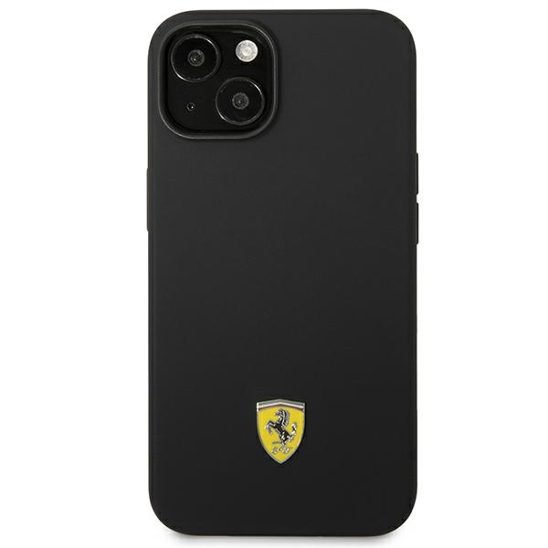Ferrari FEHCP14SSIBBK iPhone 14 6.1" black/black hardcase Silicone Metal Logo