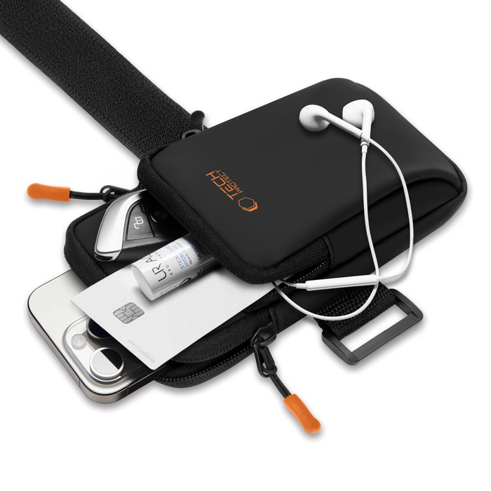 TECH-PROTECT M7 UNIVERSAL SPORT ARMBAND BLACK/ORANGE