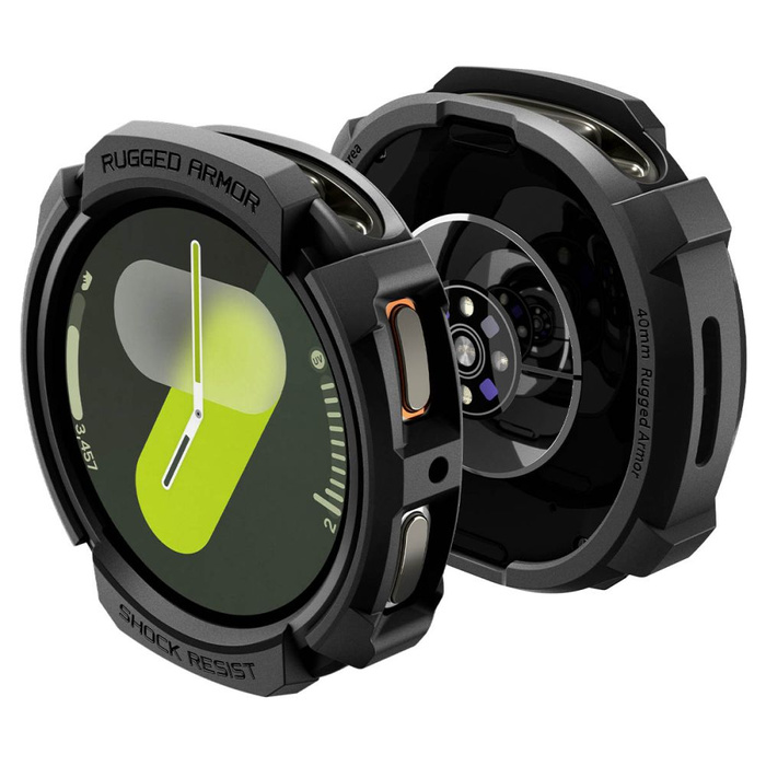 FUNDA SPIGEN SAMSUNG GALAXY WATCH 8 40 MM RUGGED ARMOR MATE NEGRO