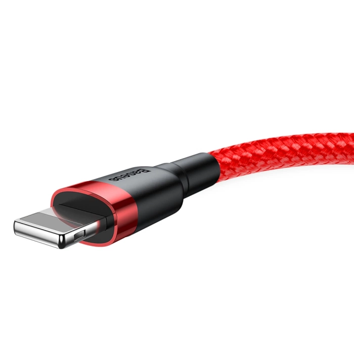 Kabel Baseus Cafule Odolný nylonový kabel USB / Lightning QC3.0 1,5A 2M červený (CALKLF-C09)