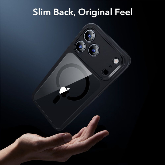 ESR CLASSIC HYBRID MagSafe &amp; TEMPERED GLASS IPhone 17 PRO MAX CLEAR/BLACK