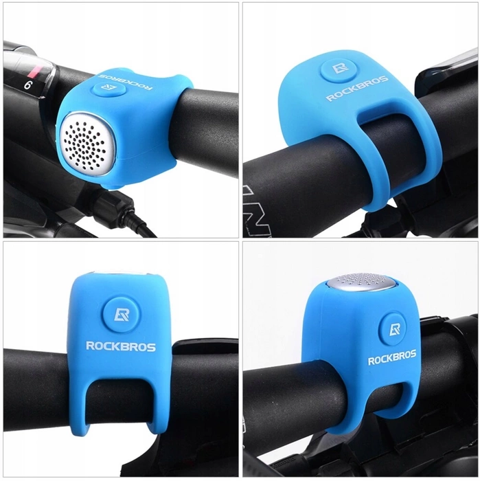 Campanello elettronico per bicicletta Rockbros CB1709BU - blu