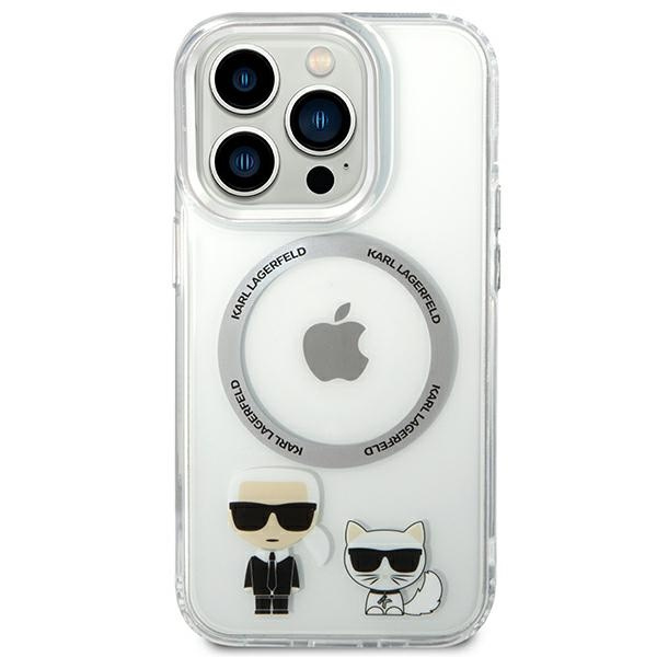 Case Karl Lagerfeld KLHMP14XHKCT iPhone 14 Pro Max 6.7" hardcase transparent/transparent Karl &amp; Choupette Aluminum MagSafe