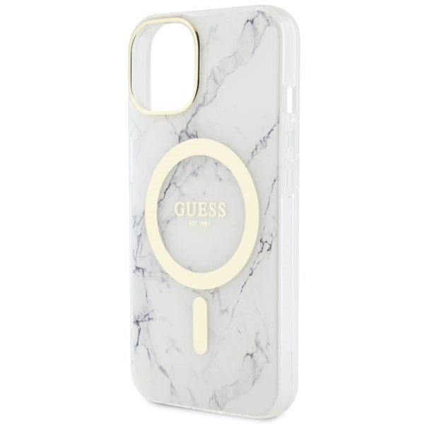 Hülle Guess GUHMP14MPCUMAH iPhone 14 Plus 6,7" weiß/weiß hartcase Marmor MagSafe Case