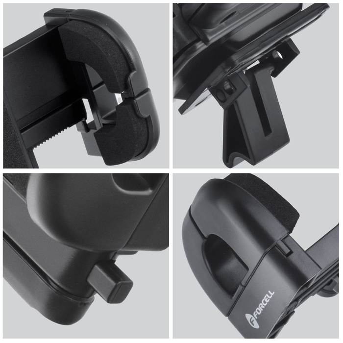 Uchwyt na telefon do samochodu uniwersalny Forcell F-Grip Regular 27 cm do szyby / deski / kratki czarny