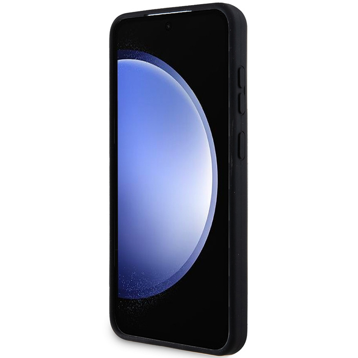 Coque BMW BMHMS24M23SROK S24+ S926 noir/noir durcase M Bague Silicone Imprimée MagSafe Case