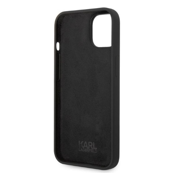 Cover Karl Lagerfeld iPhone 14 Plus 6,7" durocase nero/nero Choupette in silicone