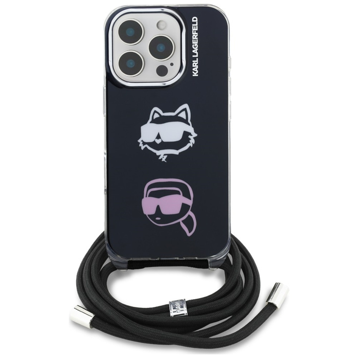 Etui Karl Lagerfeld IML Crossbody        Karl&Choupette Head do iPhone 16 Pro Max czarny