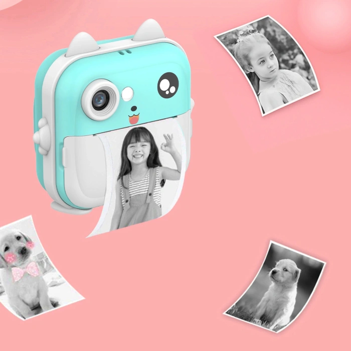 Aparat z drukarką termiczną Wozinsky WDT-02 kamera, dla dzieci - niebieski