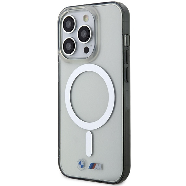 Hülle BMW BMHMP14LHCRS iPhone 14 Pro 6.1" transparent hartcase Silberner Ring MagSafe