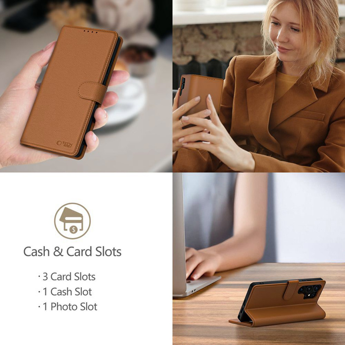 TECH-PROTECT WALLET IPHONE 16E BROWN
