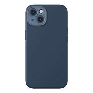 Baseus Liquid Silica Magnetic Case and Tempered Glass set for iPhone 14 Plus (blue)