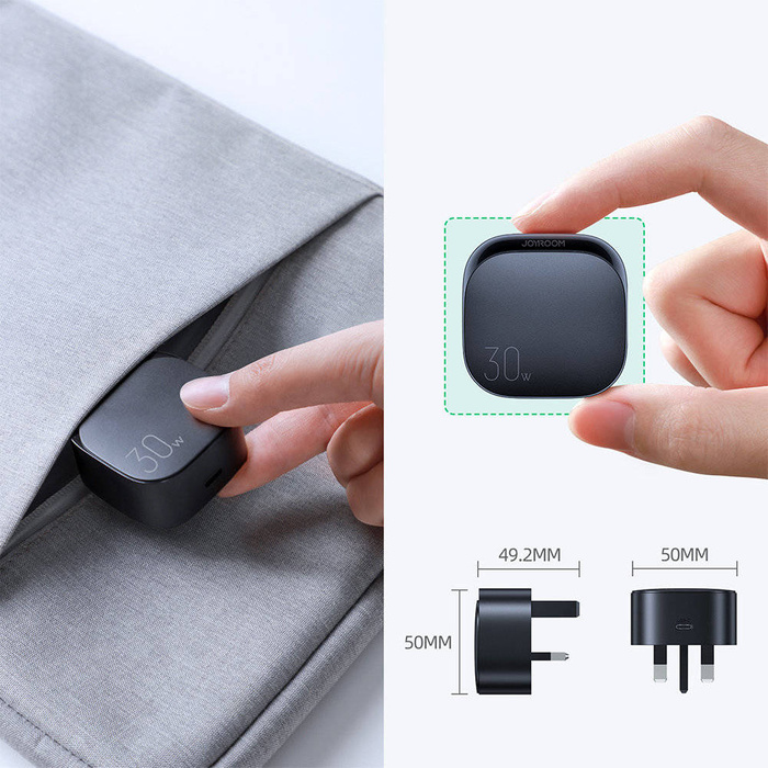 Small Fast USB Type C PD Charger 20W EU Plug Black (L-P307)