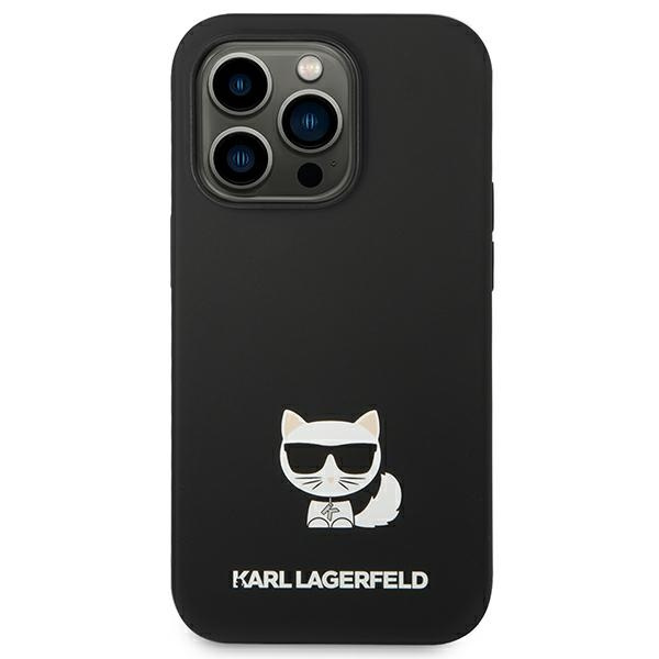 Case KARL LAGERFELD Apple iPhone 14 Pro Max Silicone Choupette Body Black Hardcase