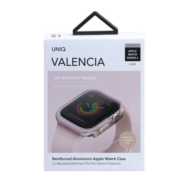 Pouzdro Uniq pro Valencia Apple Watch Series 4/5/6 / SE 44mm. růžové zlato / tvářenka zlatá růžová