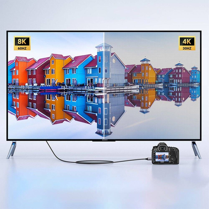 Kábel mini HDMI - HDMI Ugreen HD163 8K 2m - szürke