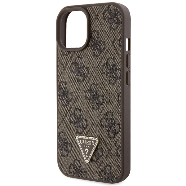 Case Guess GUHCP15MP4TDSCPW iPhone 15 Plus 6.7" brown/brown hardcase Crossbody 4G Metal Logo Case