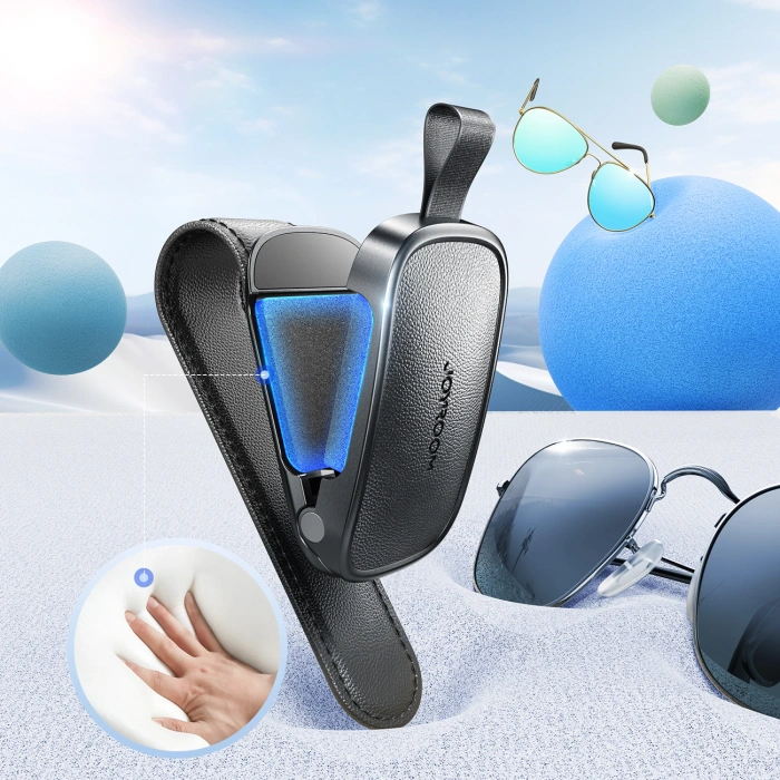 Uchwyt na okulary Joyroom JR-ZS511 na osłonę przeciwsłoneczną klips magnetyczny - czarny