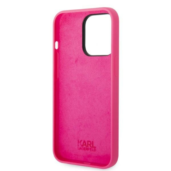 Hülle KARL LAGERFELD Apple iPhone 14 Profi-Silikon RSG Rosa Hartcase
