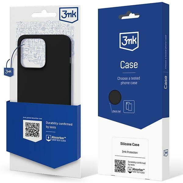 3mk Silicone Case iPhone 14 6.1" black/black