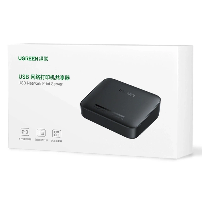 Ugreen externer Netzwerkkarten-Druckeradapter schwarz (CM428)