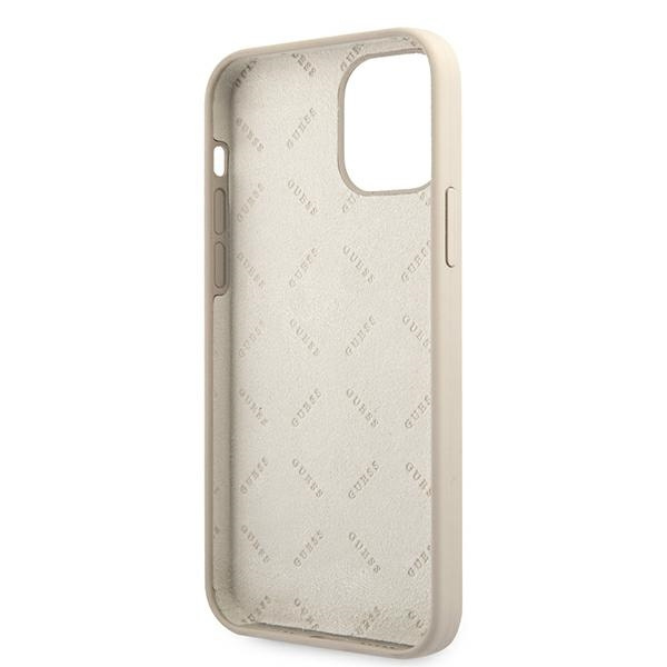 Case GUESS Apple iPhone 12 Pro Max Silicone Vintage Grey Pink Hardcase
