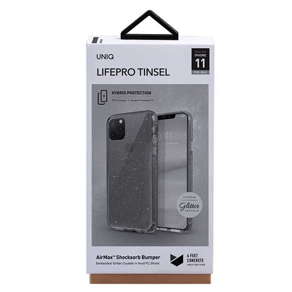UNIQ coque LifePro Tinsel iPhone 11 Pro Max black/vapour smoke