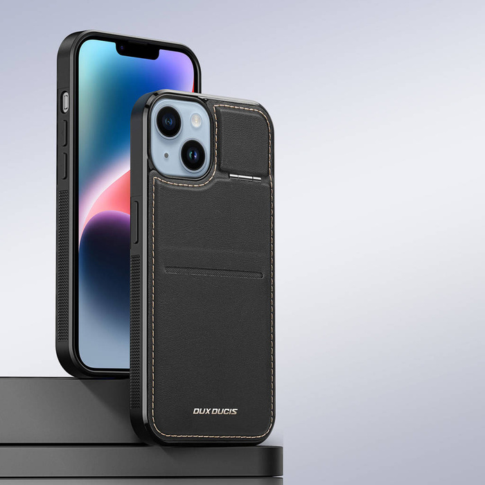 Custodia a portafoglio 3in1 con supporto per iPhone 15 MagSafe RFID Blocking Dux Ducis Rafi Mag - Nero