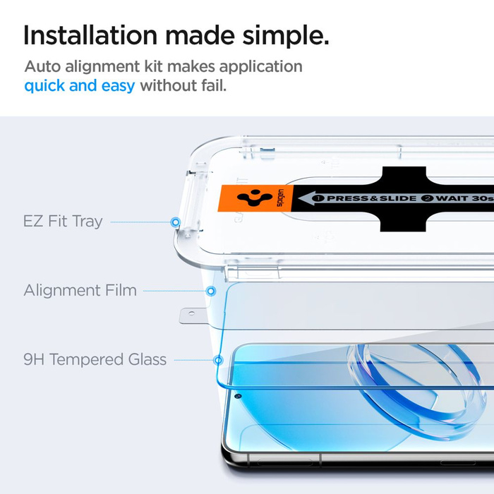 Tempered Glass Spigen GLAS.TR "EZ FIT" 2-PACK GALAXY S23+ PLUS CLEAR