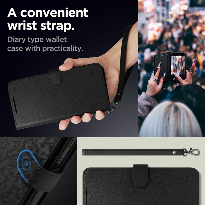 Cover Spigen PORTAFOGLIO "S" PLUS GALAXY A54 5G NERO