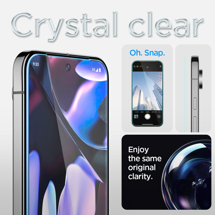 Tempered Glass Spigen GLAS.TR "EZ FIT" 2-PACK GOOGLE PIXEL 9 / 9 PRO CLEAR