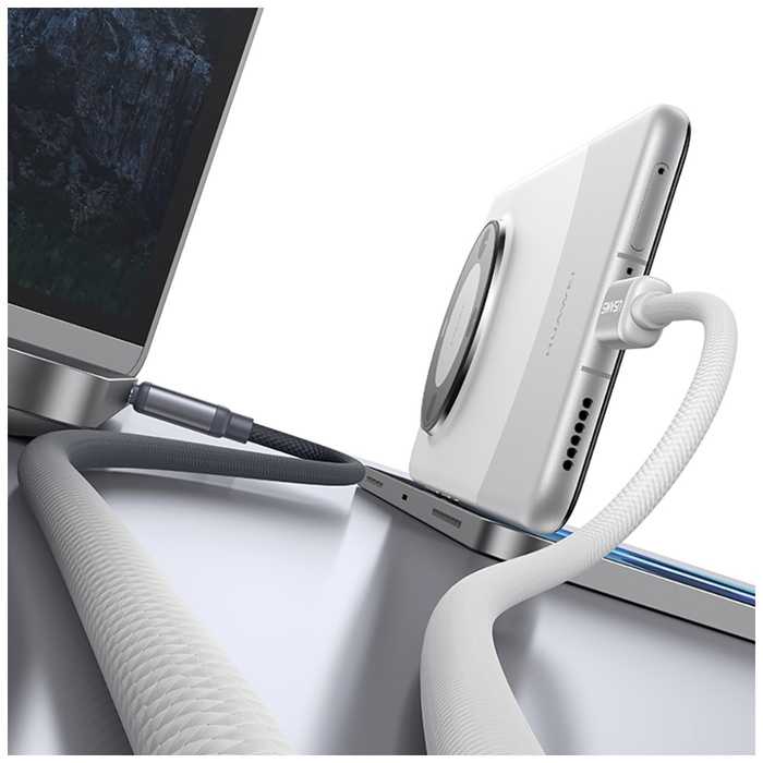 Kabel USAMS Bicolor Series SJ756 PD 60W  USB-C/USB-C 1.2m czarno biały