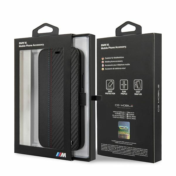Case BMW Apple iPhone 12 Mini M Collection PU Carbon Stripe Black Case