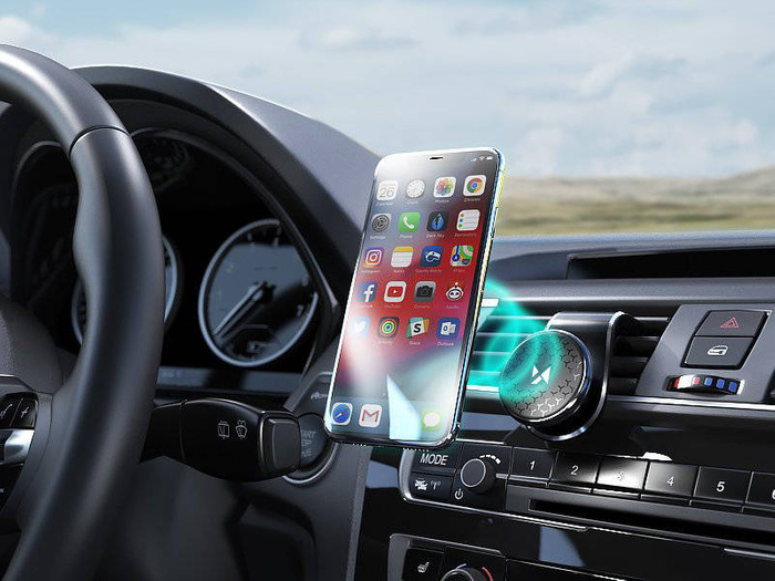 Wozinsky Universal Magnetic Car Bracket Mount Phone Holder 360 for Air Outlet black (WMH-03)