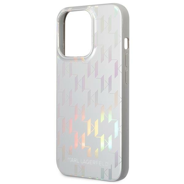 Hülle Karl Lagerfeld KLHCP14XLGMMSV3 iPhone 14 Pro Max 6.7" hartcase silber/silber Monogram Iridescent