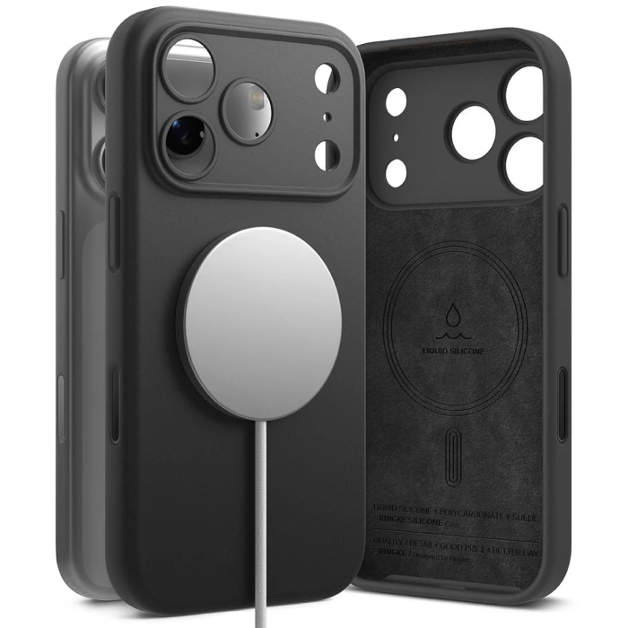 RINGKE SILICONE MAGNETIC MAGSAFE IPHONE 17 PRO MAX BLACK