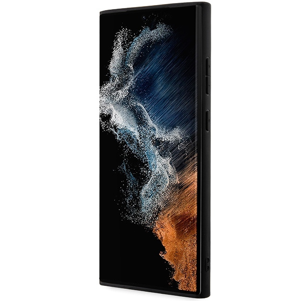 Obal AMG AMHCS23LBLSCA S23 Ultra S918 černá/černá tvrdácase Carbon Stripe&amp;Embossed Case