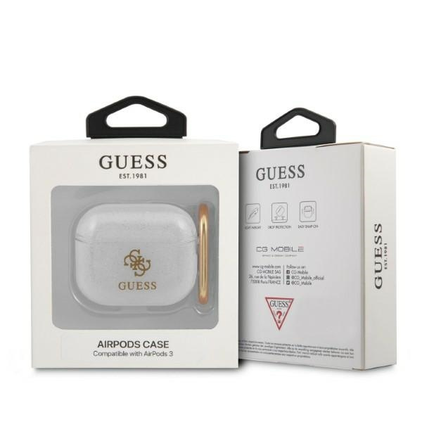 Case Guess GUA3UCG4GT AirPods 3 cover Transparent Glitter Collection