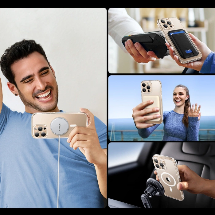 Ugreen Classy Clear Magnetic Case for iPhone 16 Pro - Transparent