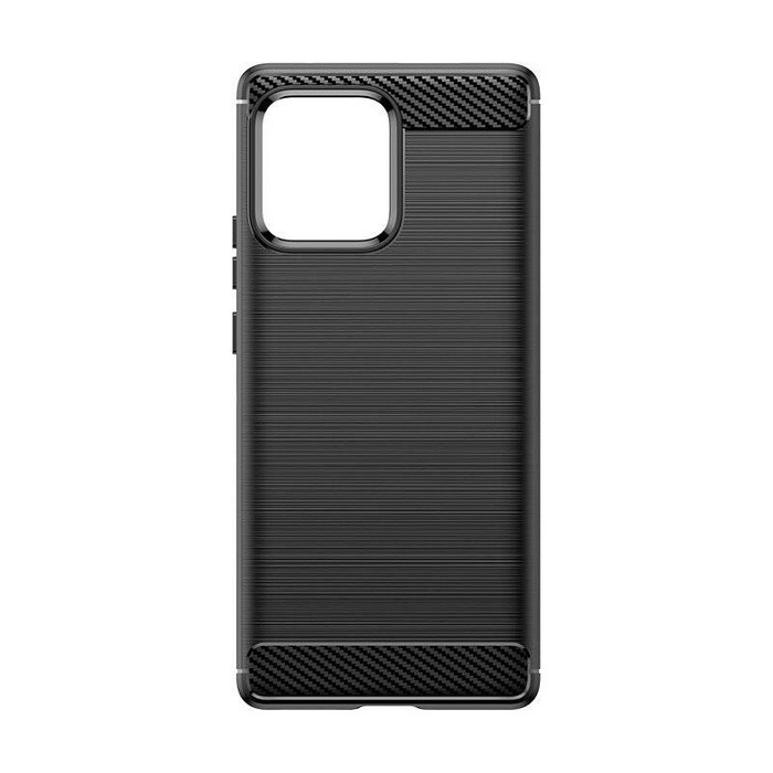 Custodia in silicone Carbon Case per Motorola Edge 40 Pro - nera