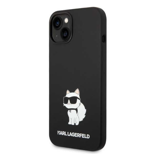 Hülle Karl Lagerfeld iPhone 14 Plus 6.7" hartcase schwarz/schwarz Silikon Choupette