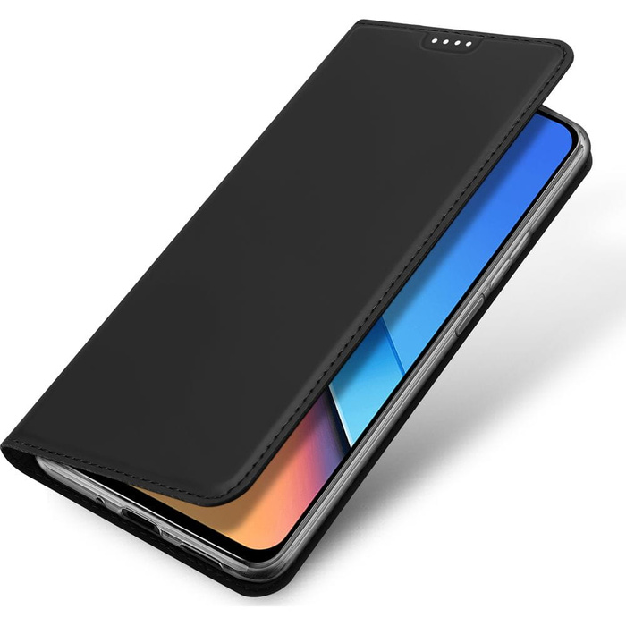 Etui en éco-cuir Dux Ducis Skin Pro pour Xiaomi Poco M6 Pro/Redmi 12/Redmi 12R - noir