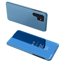 Clear View Case pour Samsung S24 Ultra avec rabat - bleu
