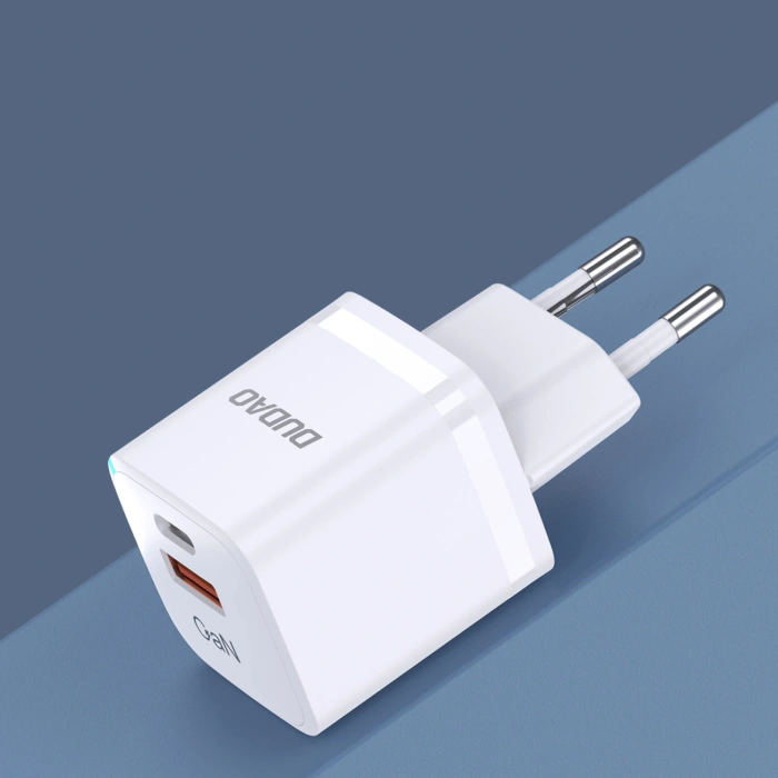 Ładowarka sieciowa GaN 33W PPS USB C/USB Dudao A13Pro - biała
