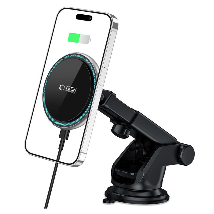 TECH-PROTECT A2 MagNETIC MagSafe DASH CAR WIRELESS CHARGER 15W BLACK