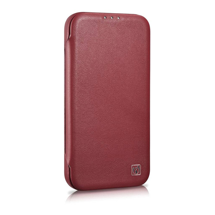 iCarer CE Premium Leather Folio Case iPhone 14 Plus Flip Magnetic MagSafe Red (WMI14220715-RD)